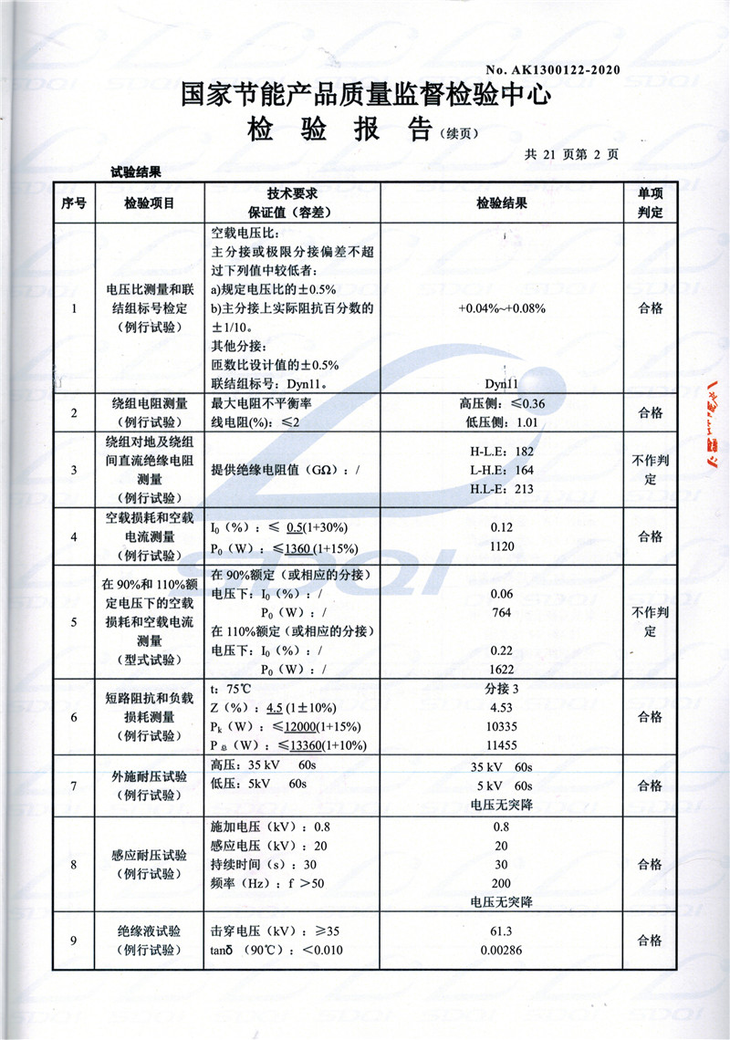 高低压试验报告-S11-1250平原平原平原油浸式变压器-2.jpg